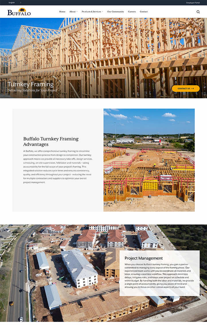 Buffalo Website - Turnkey Framing