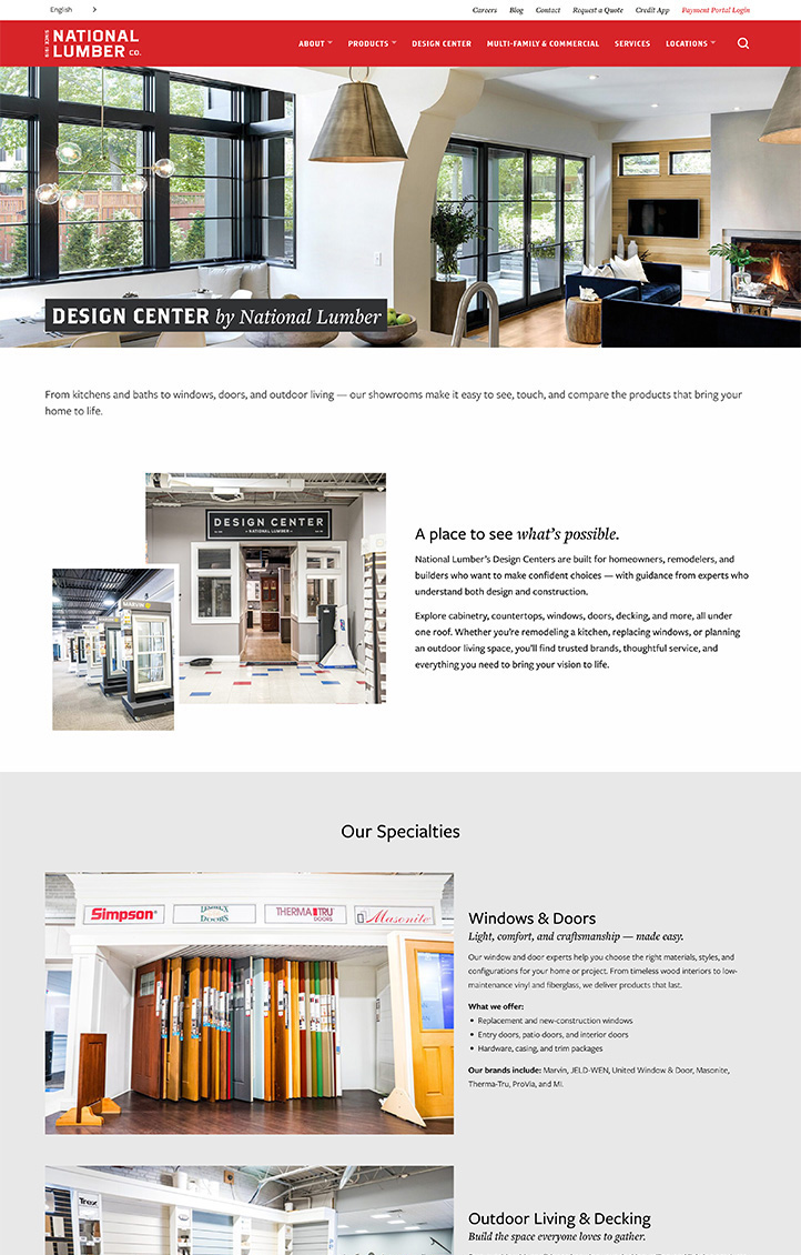 National Lumber Website