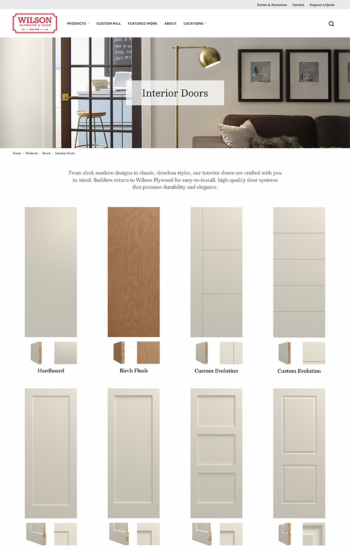 Wilson Plywood & Door - Interior Doors page