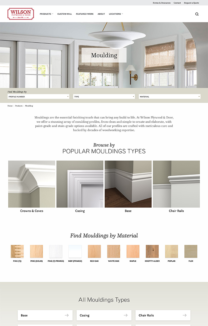 Wilson Plywood & Door - Moulding Page